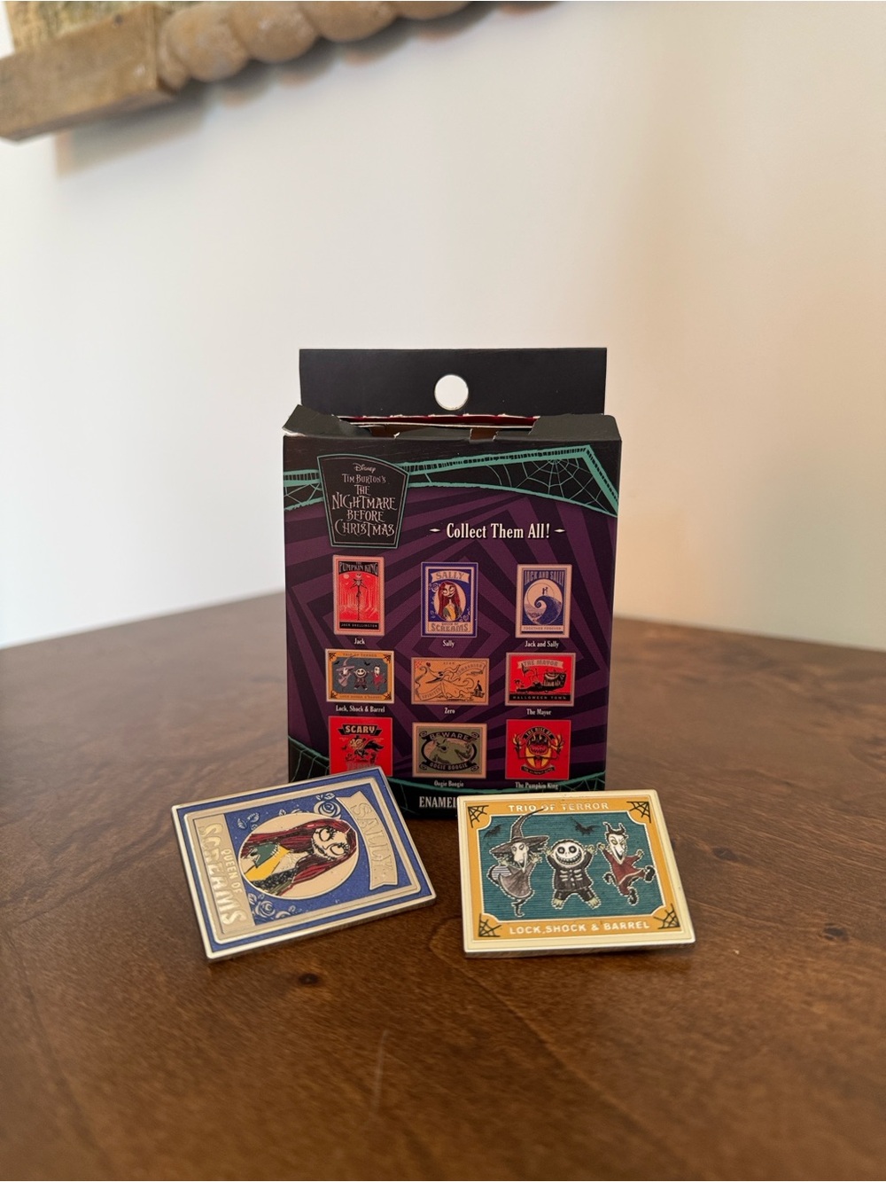 Nightmare before Christmas Box Lunch Enamel Pins - Sally & Lock, Shock & Barrel
